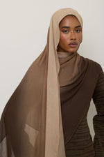 Ombre Modal Hijab - Dark Earth