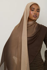 Ombre Modal Hijab - Dark Earth