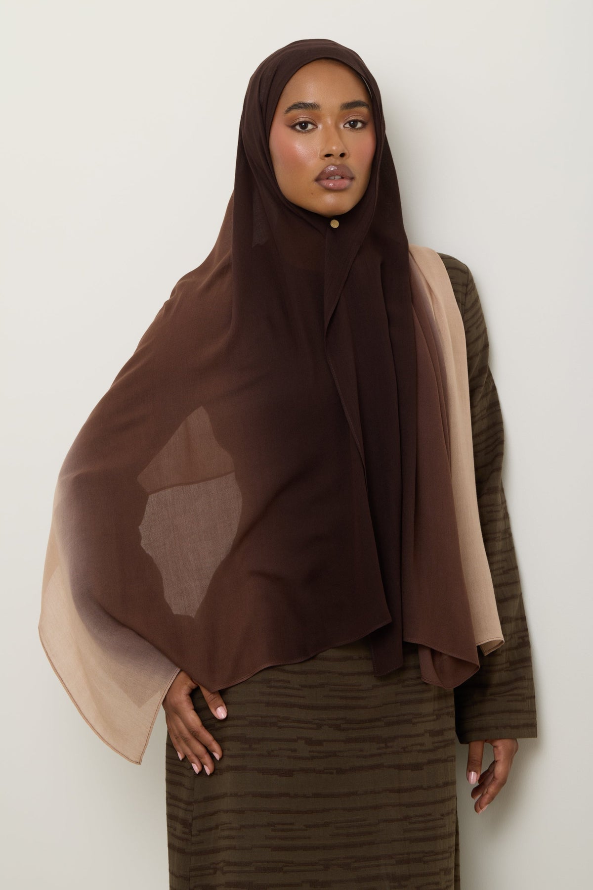 Ombre Modal Hijab - French Roast