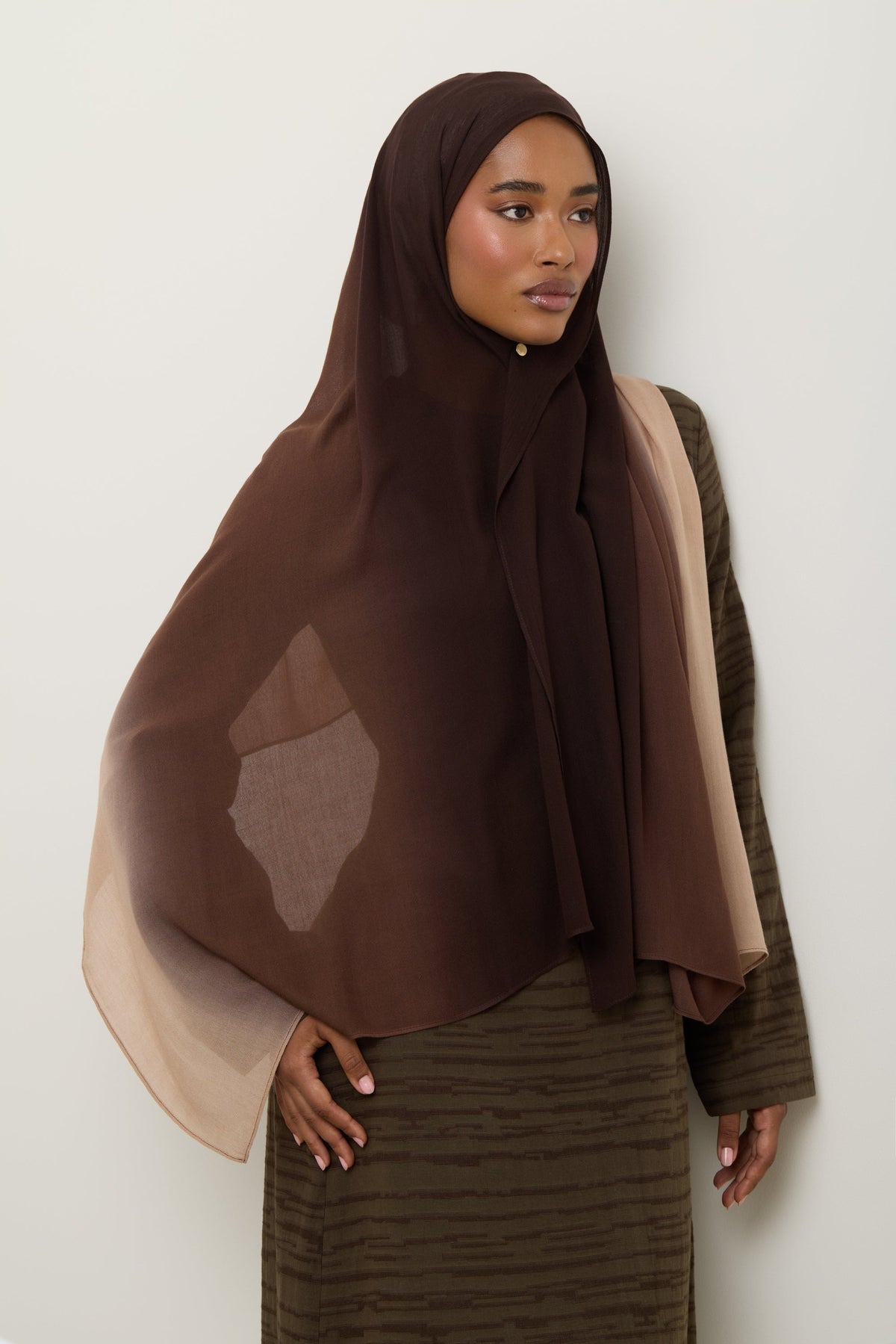 Ombre Modal Hijab - French Roast