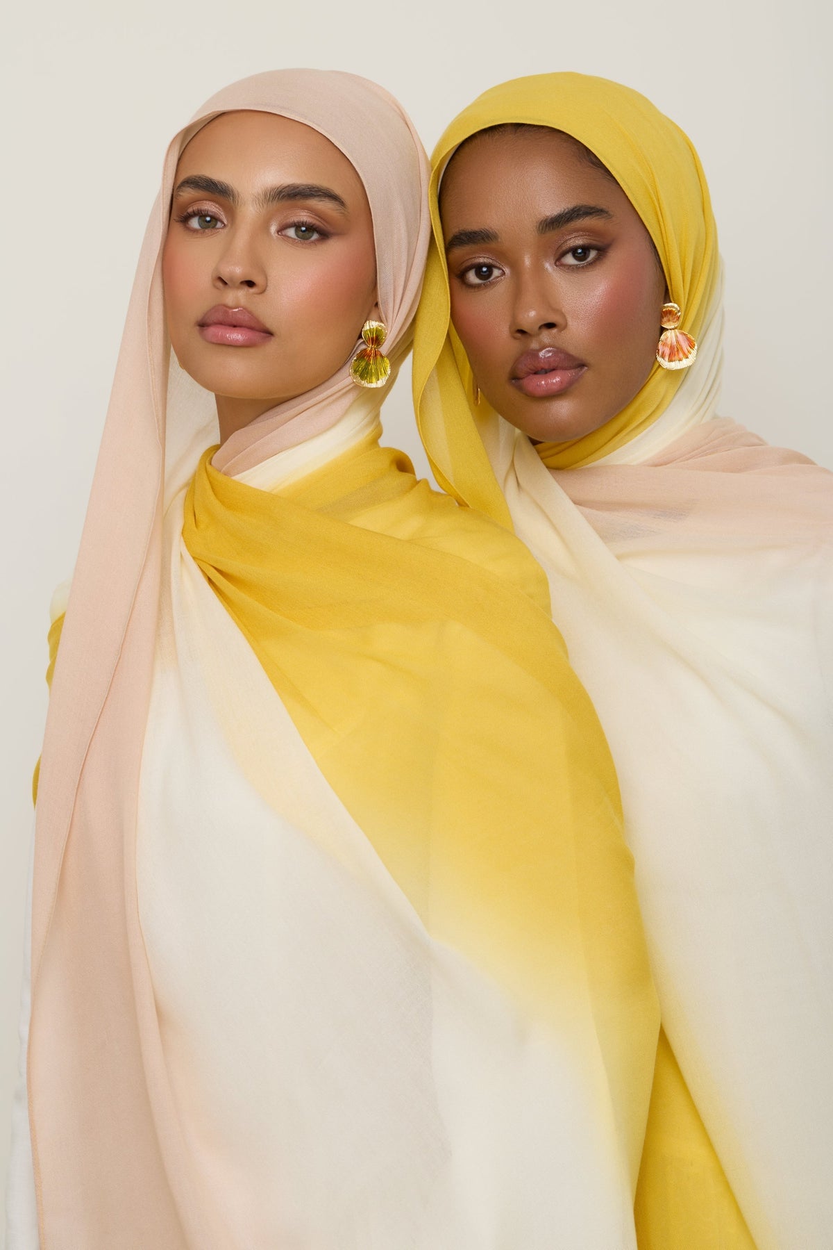 Ombre Modal Hijab - Golden Blush
