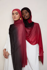 Ombre Modal Hijab - Lava Falls