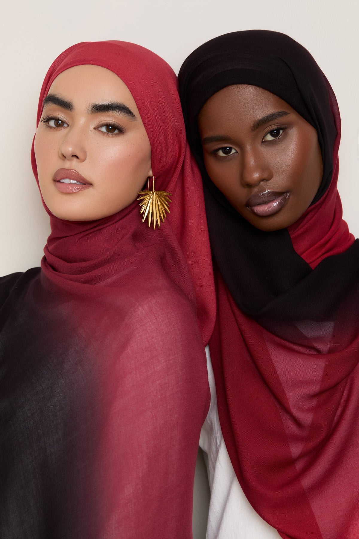 Ombre Modal Hijab - Lava Falls