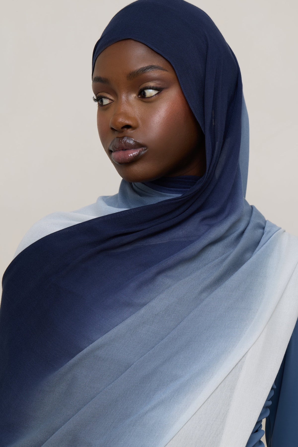 Ombre Modal Hijab - Midnight Mist