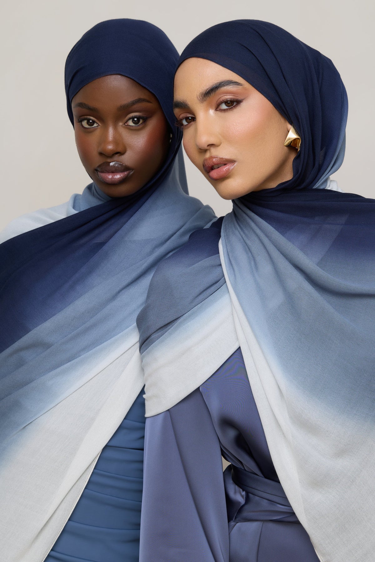 Ombre Modal Hijab - Midnight Mist