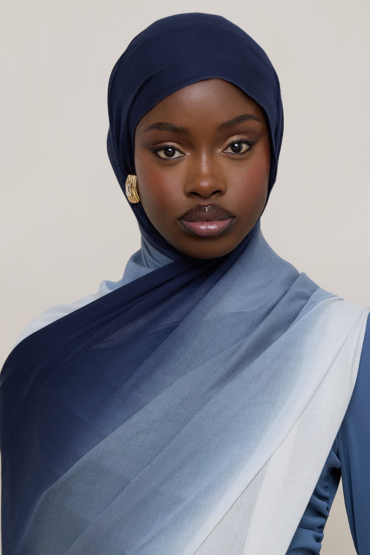 Ombre Modal Hijab - Midnight Mist