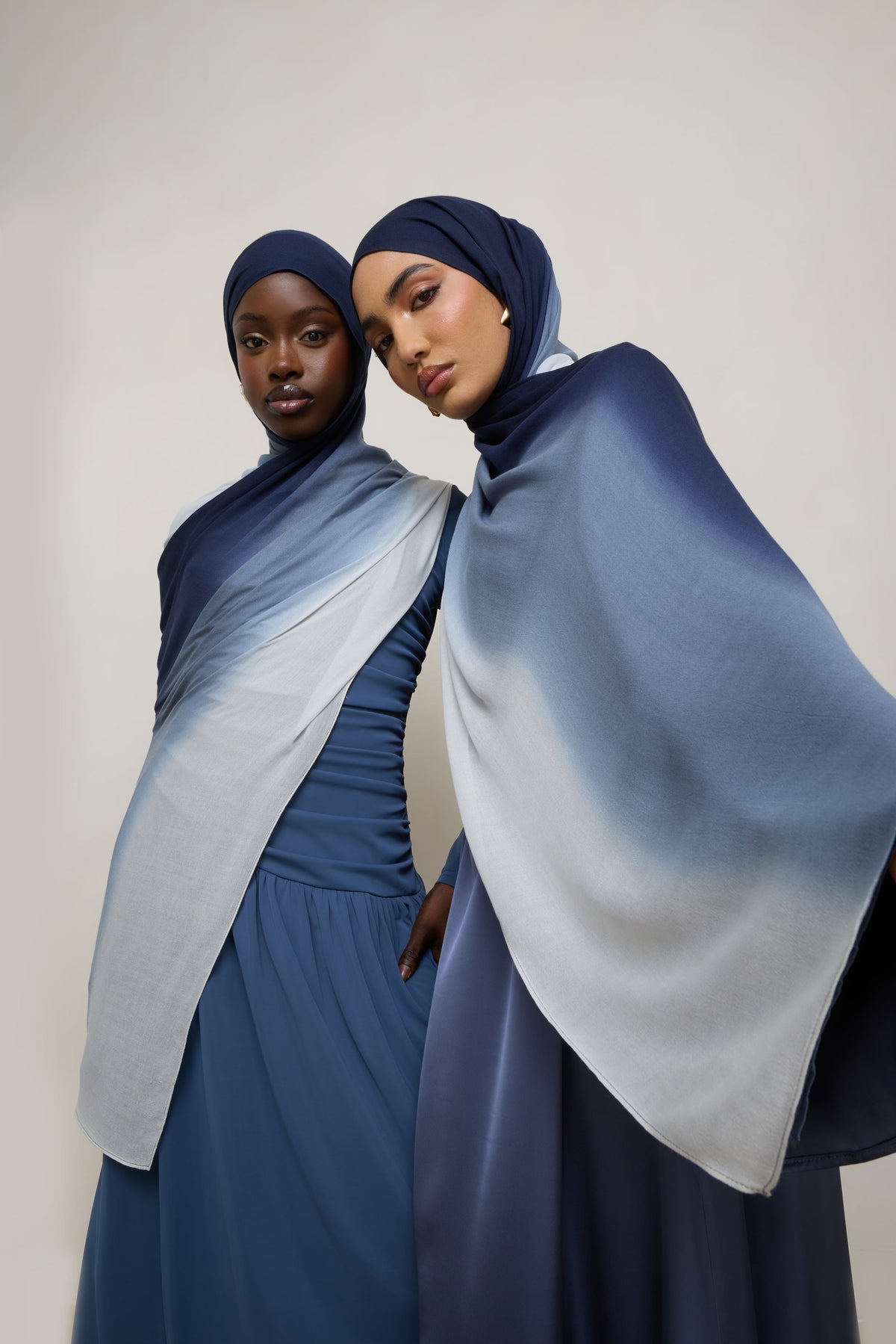 Ombre Modal Hijab - Midnight Mist