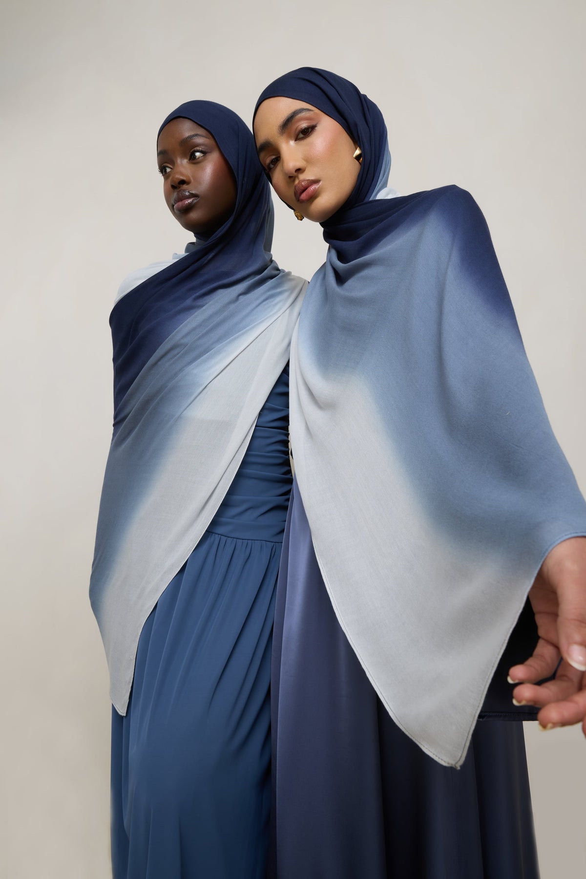 Ombre Modal Hijab - Midnight Mist