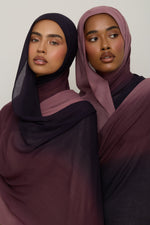 Ombre Modal Hijab - Mulberry