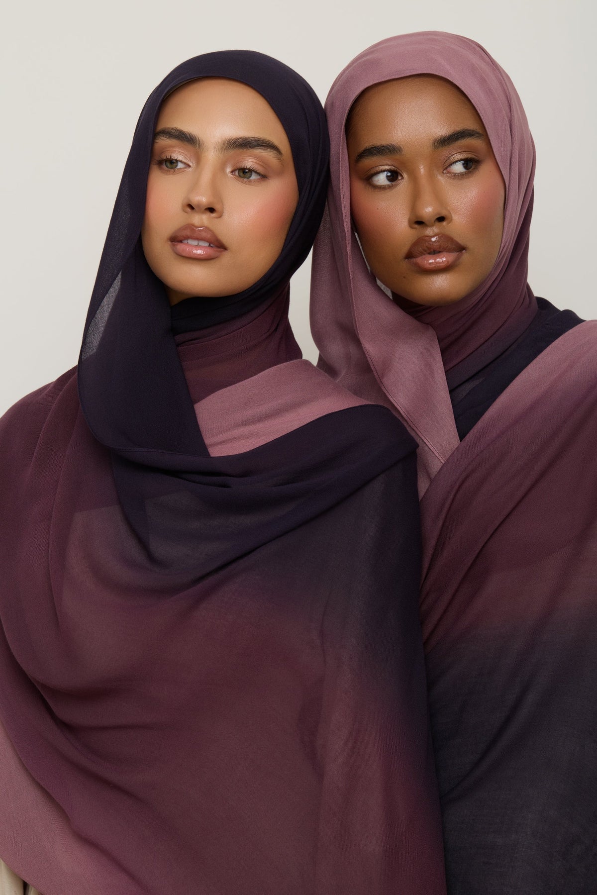 Ombre Modal Hijab - Mulberry
