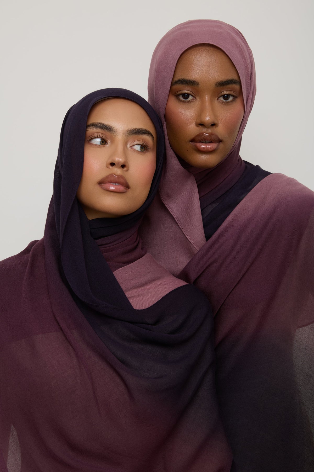 Ombre Modal Hijab - Mulberry