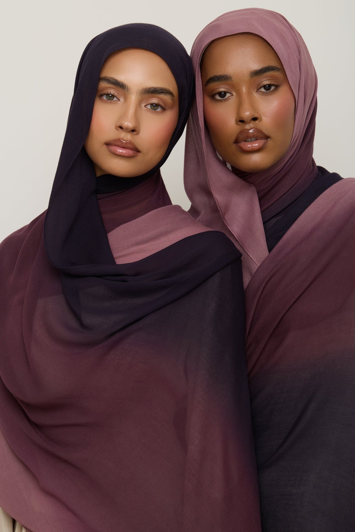 Ombre Modal Hijab - Mulberry