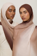 Ombre Modal Hijab - Nougat Sand