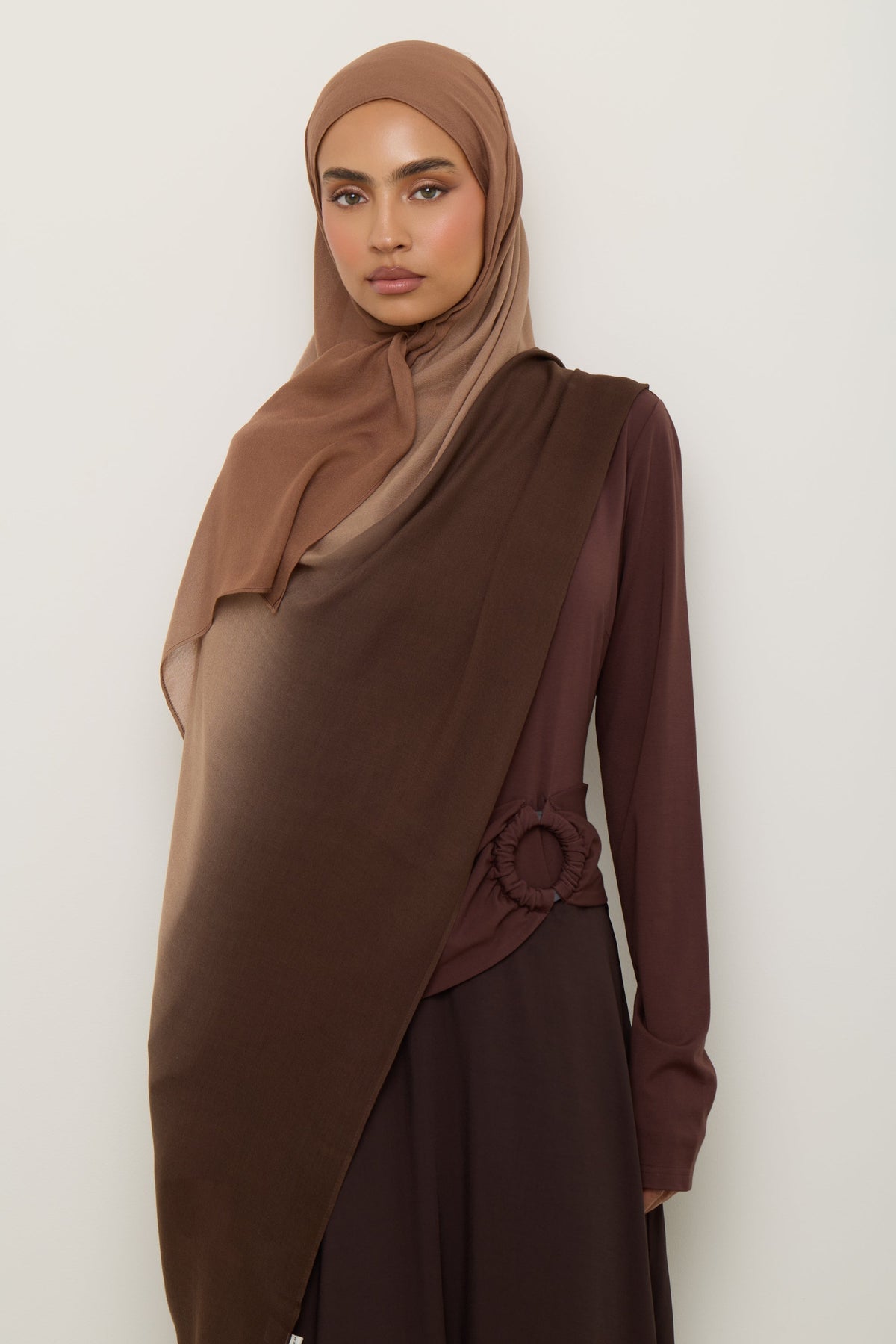Ombre Modal Hijab - Nutmeg Latte
