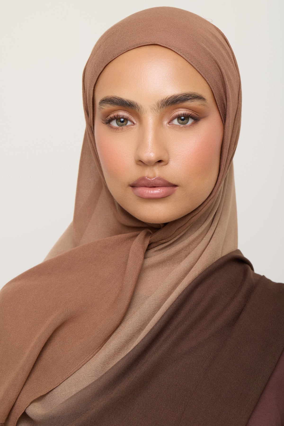 Ombre Modal Hijab - Nutmeg Latte