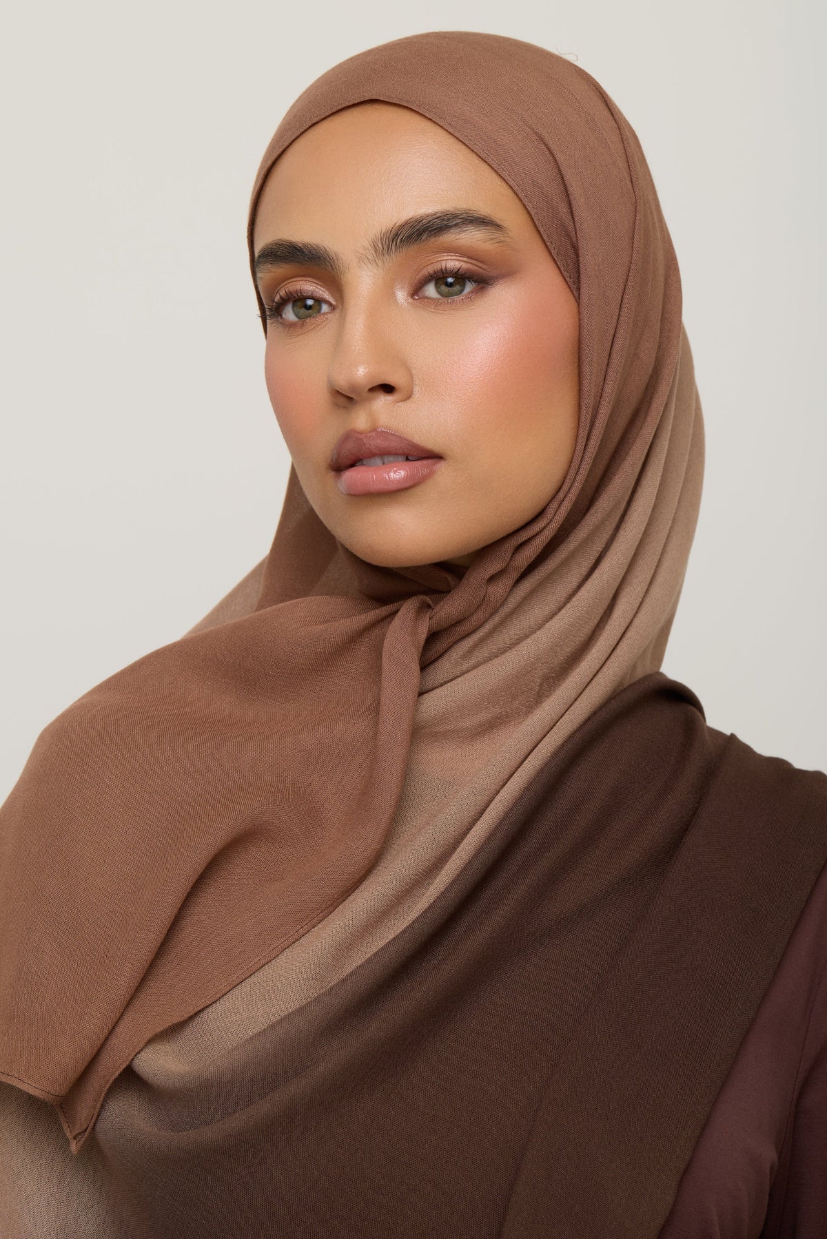 Ombre Modal Hijab - Nutmeg Latte