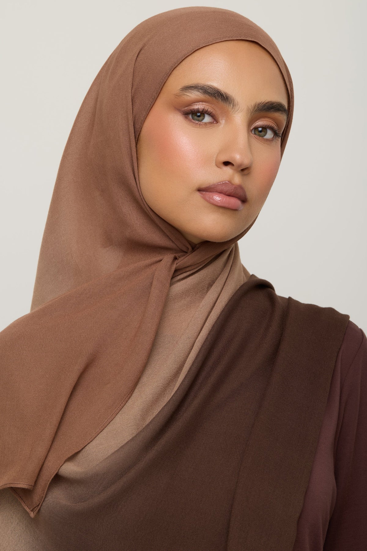 Ombre Modal Hijab - Nutmeg Latte