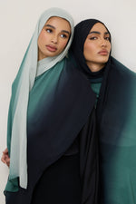 Ombre Modal Hijab - Ocean Pine