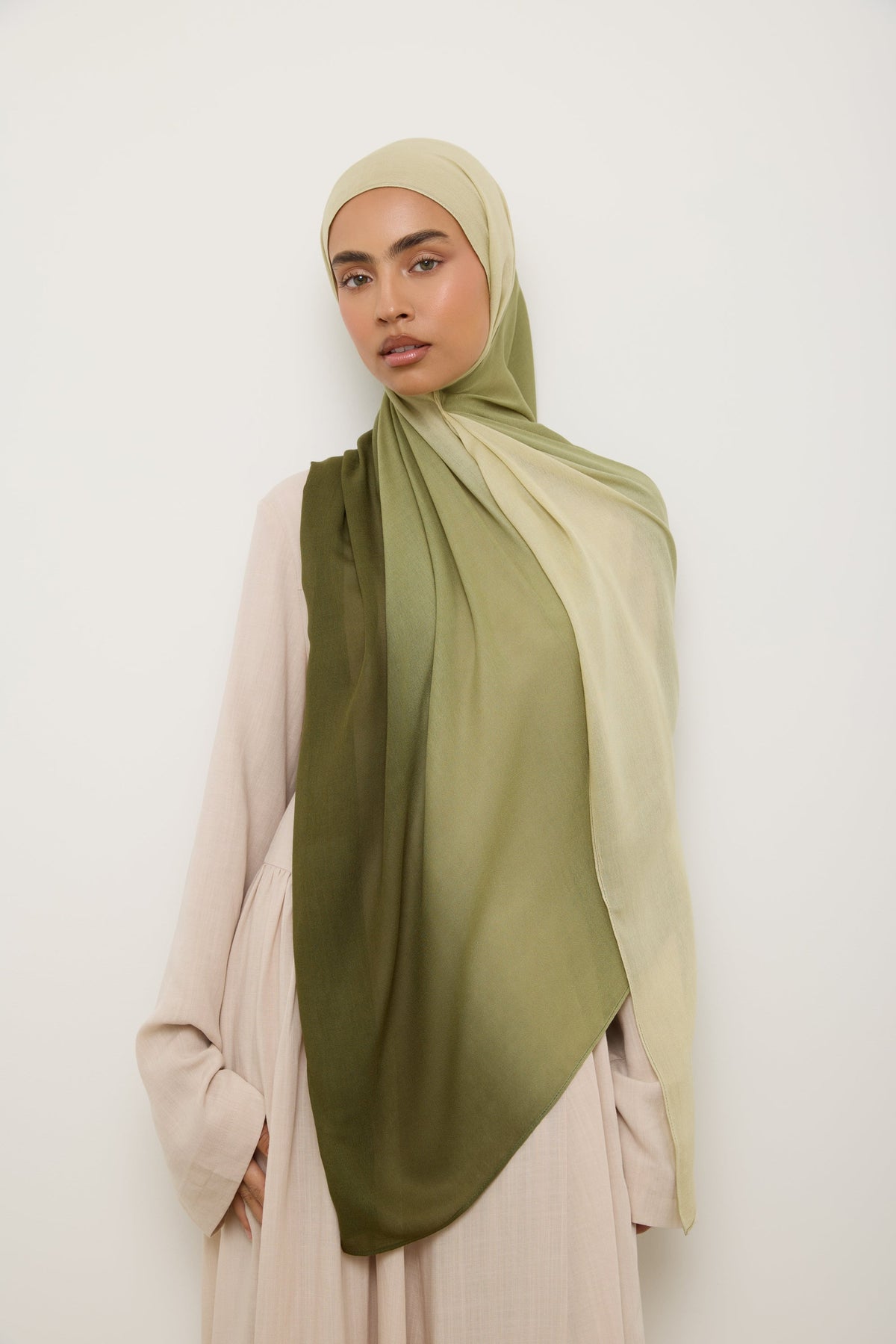 Ombre Modal Hijab - Olive