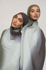 Ombre Modal Hijab - Olive Grey