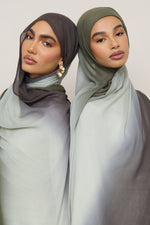 Ombre Modal Hijab - Olive Grey