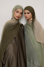 Ombre Modal Hijab - Olive Nougat