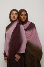 Ombre Modal Hijab - Plum Fudge
