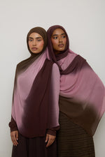 Ombre Modal Hijab - Plum Fudge