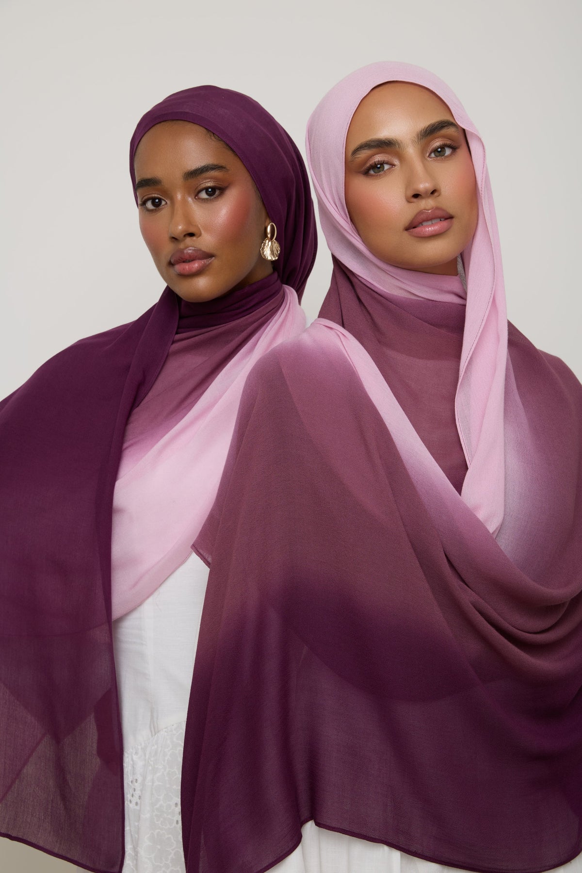 Ombre Modal Hijab - Royal Plum