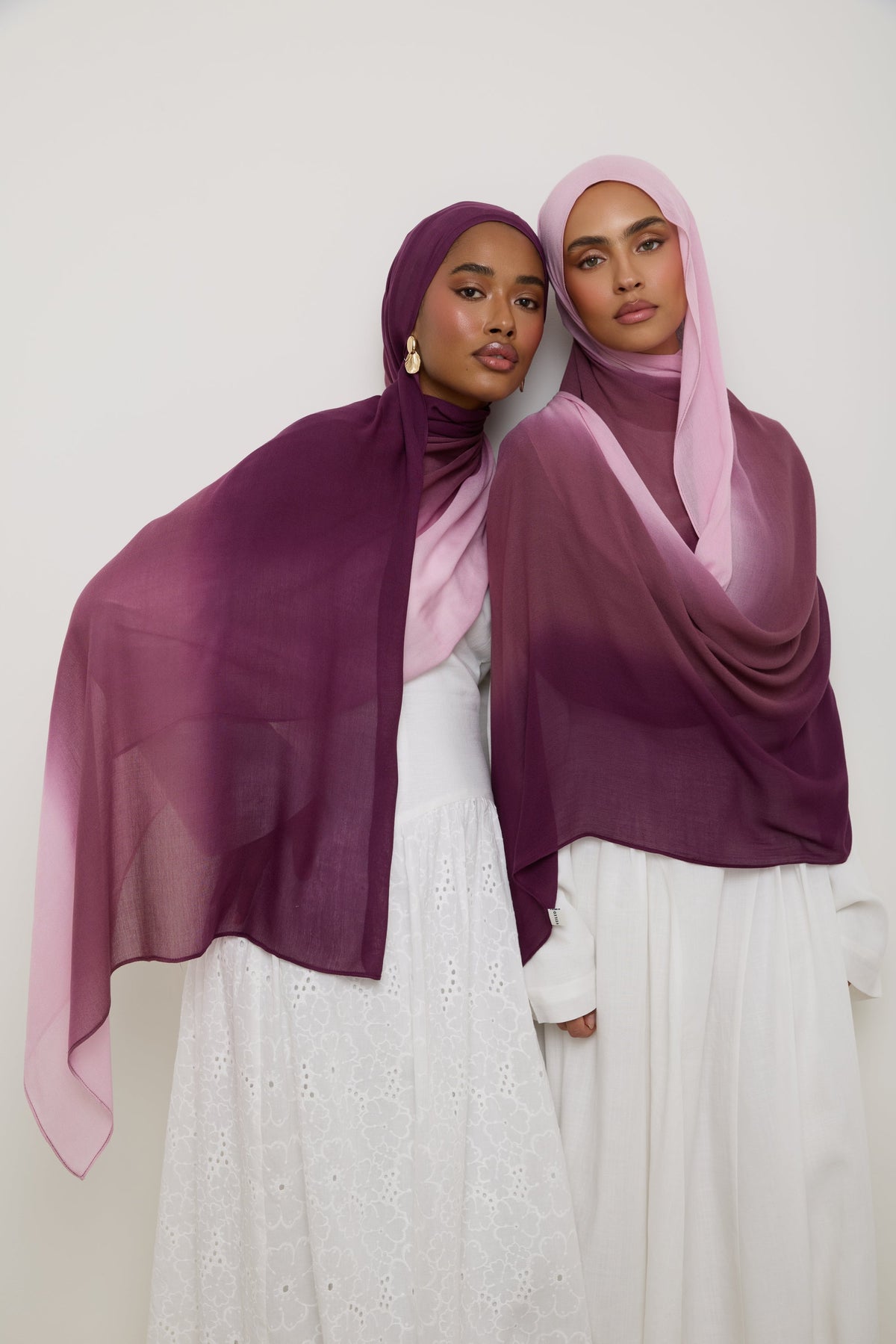 Ombre Modal Hijab - Royal Plum