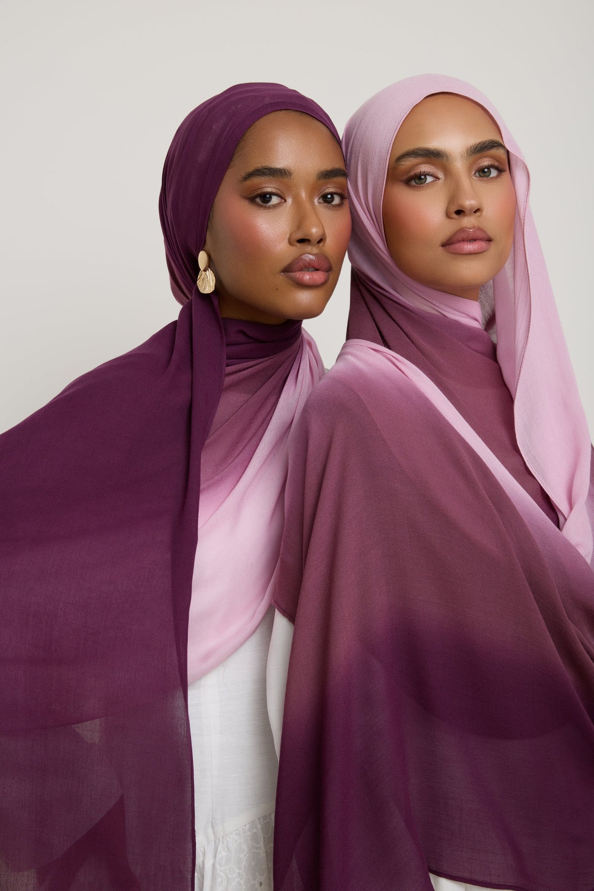 Ombre Modal Hijab - Royal Plum