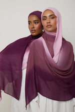 Ombre Modal Hijab - Royal Plum