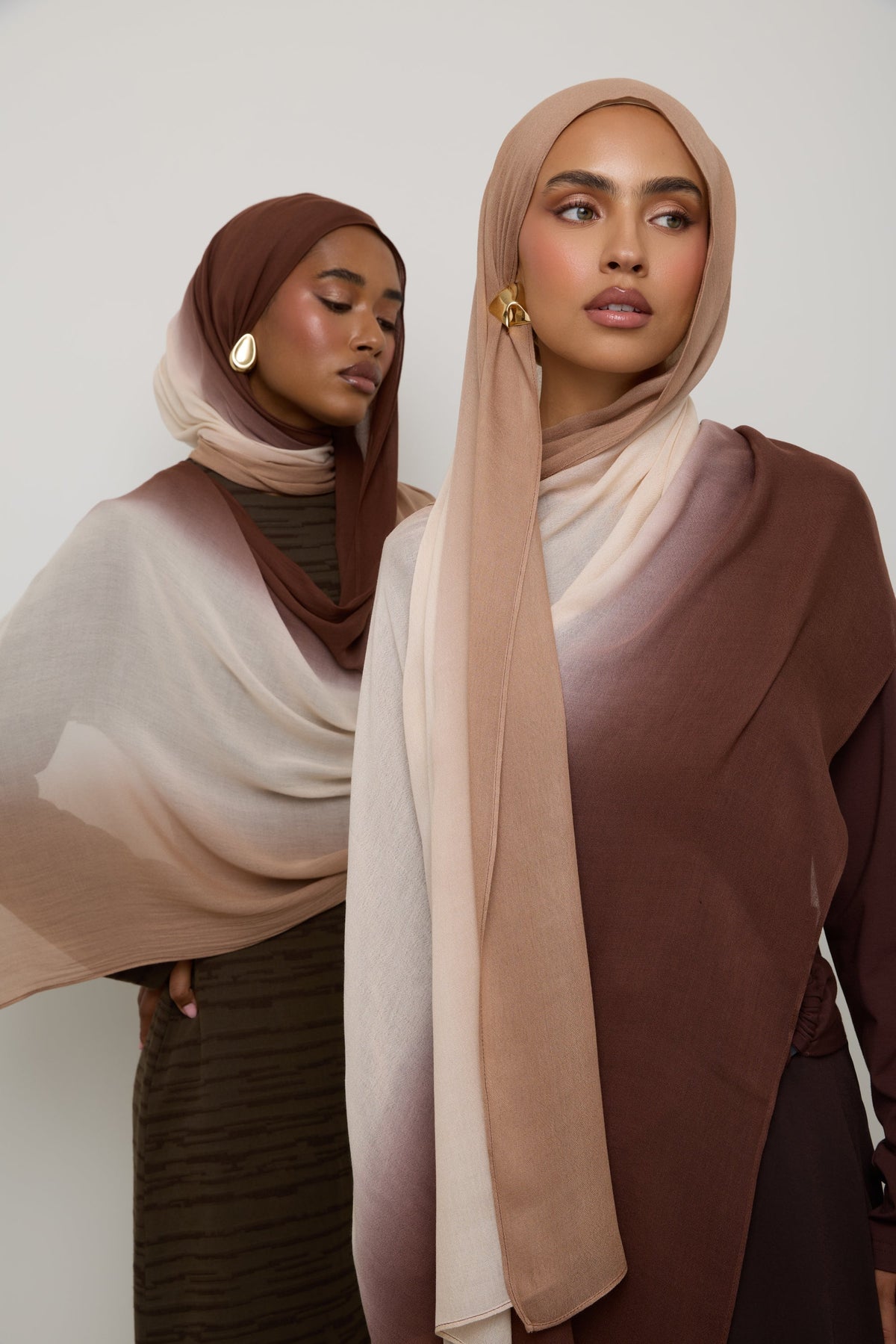 Ombre Modal Hijab - Sand Dollar