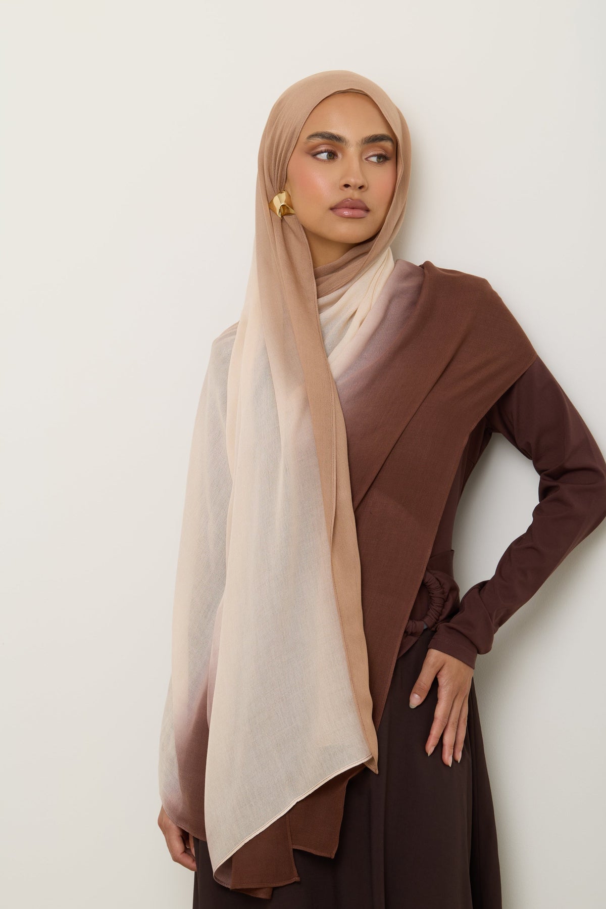 Ombre Modal Hijab - Sand Dollar