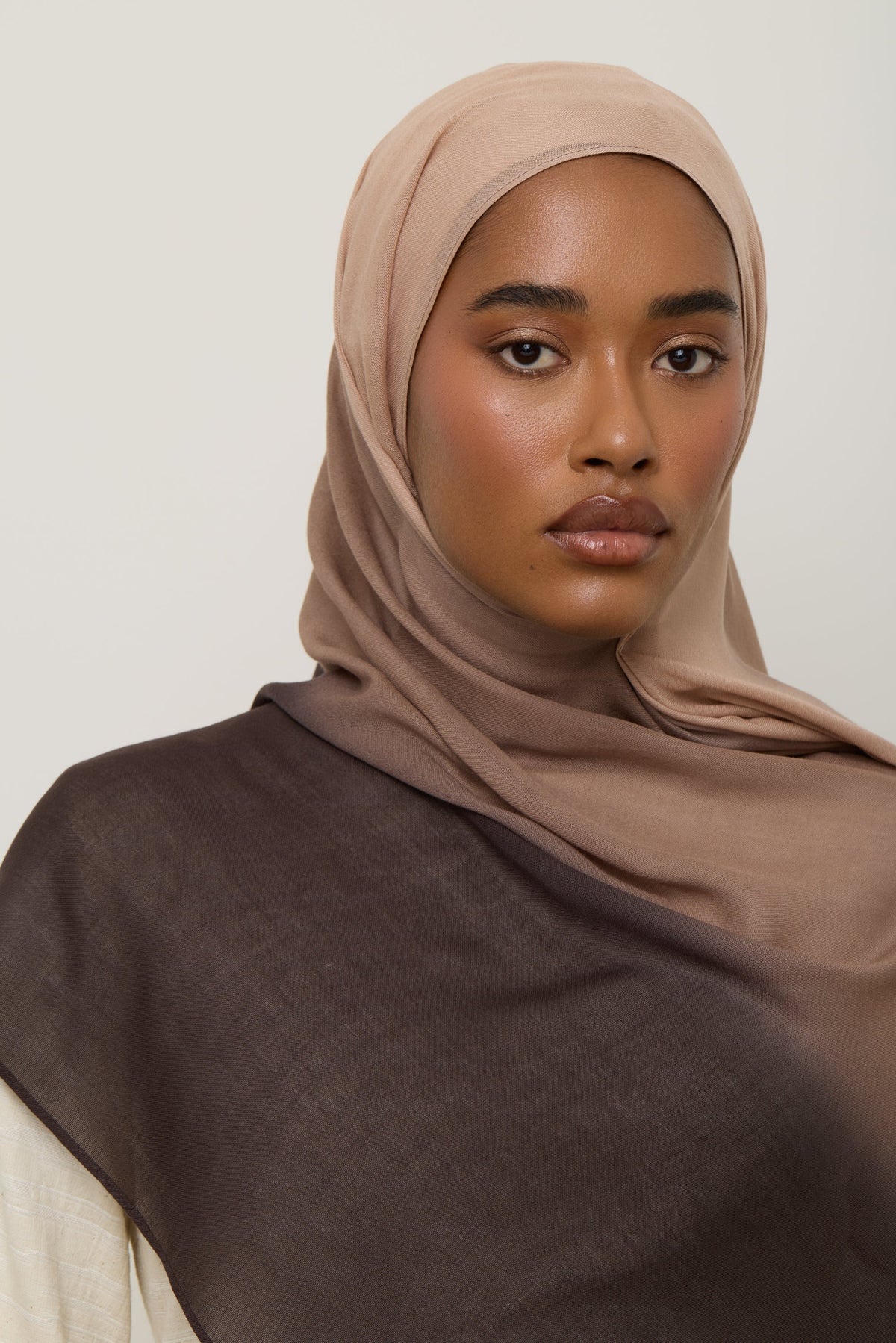 Ombre Modal Hijab - Sand Ganache