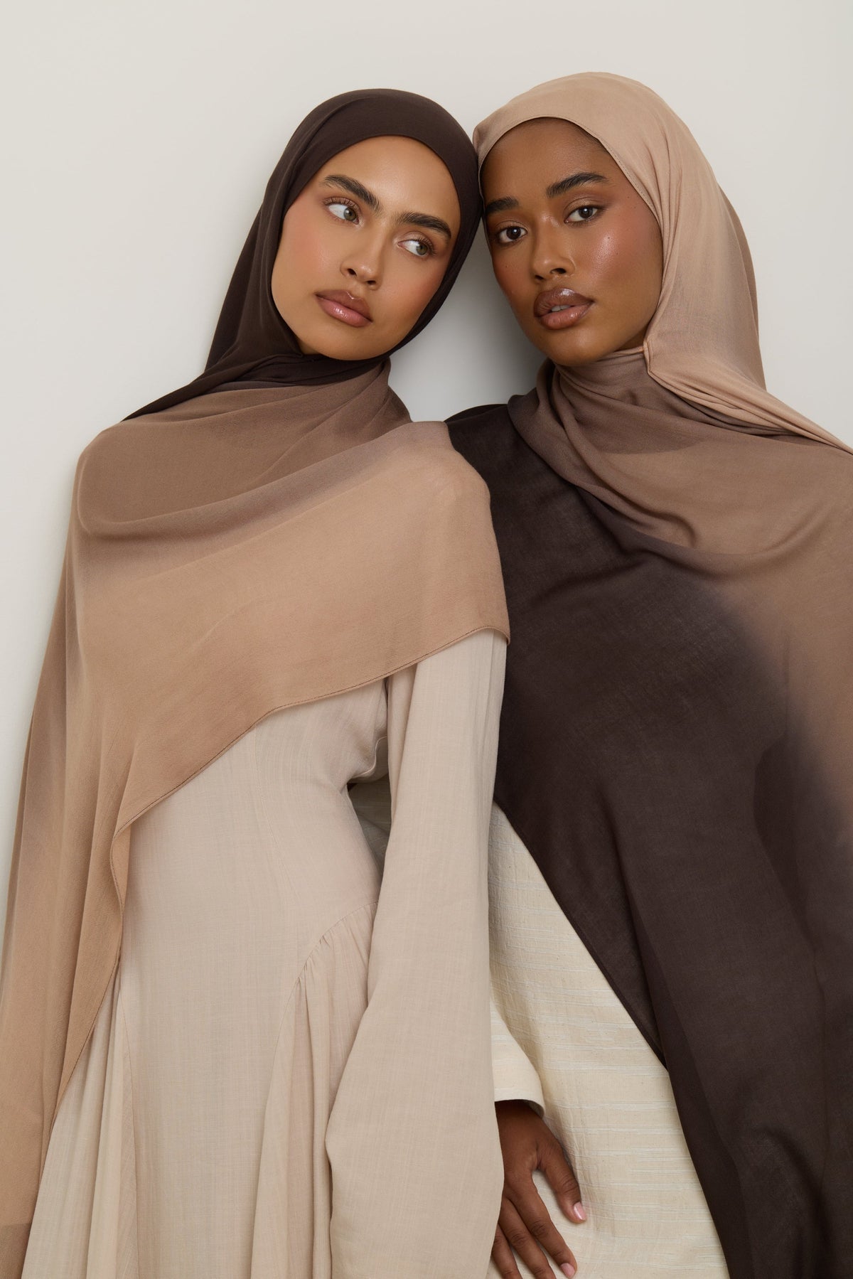 Ombre Modal Hijab - Sand Ganache