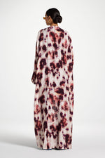 Open Abaya - Spotted Plum