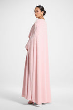 Pearl Cape Maxi Dress - Pink
