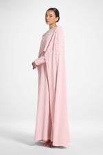 Pearl Cape Maxi Dress - Pink