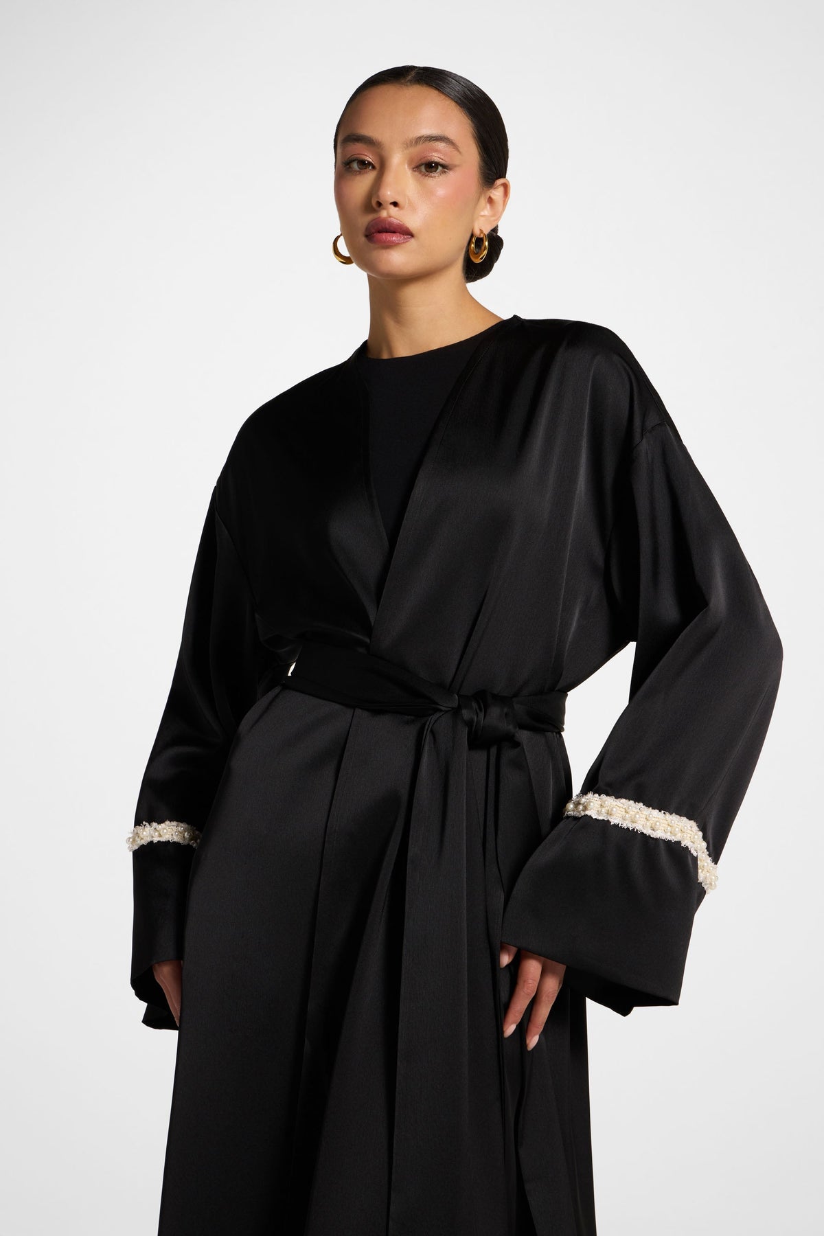 Pearl Trim Abaya