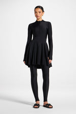 Peplum Swimsuit Tunic - Black