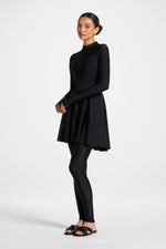 Peplum Swimsuit Tunic - Black