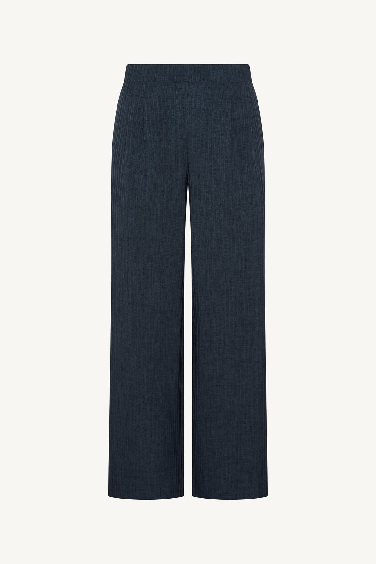 Pinstripe Wide Leg Pants - Heritage Blue