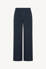 Pinstripe Wide Leg Pants - Heritage Blue