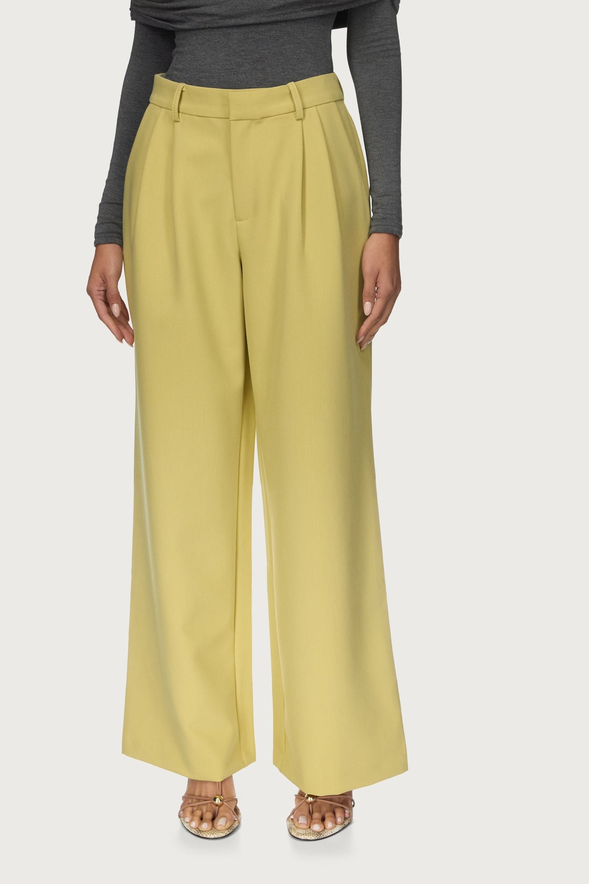 Pleated Pants - Dried Pear