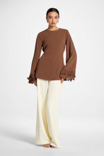 Plisse Top - Chocolate