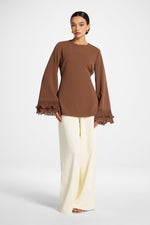 Plisse Top - Chocolate