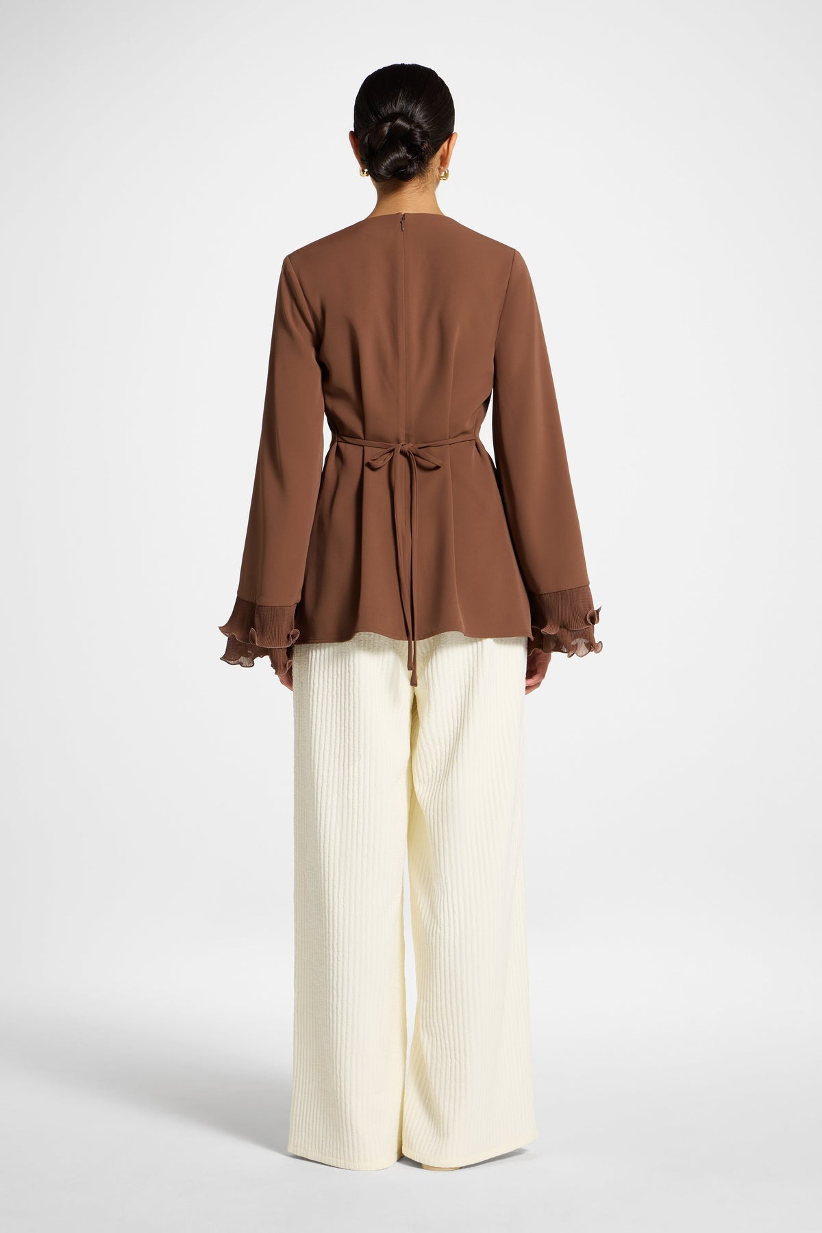Plisse Top - Chocolate