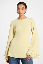 Plisse Top - Honeydew