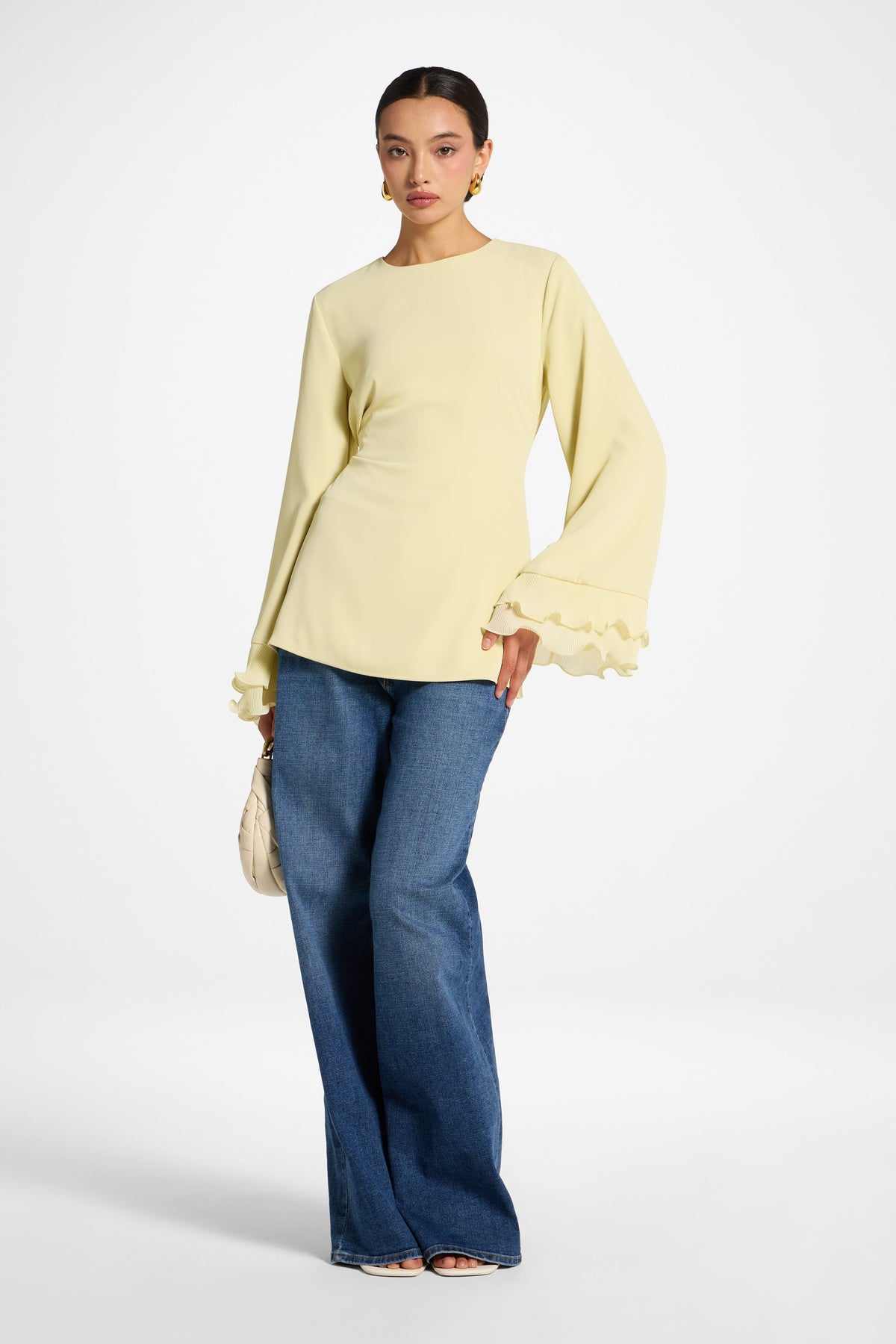 Plisse Top - Honeydew